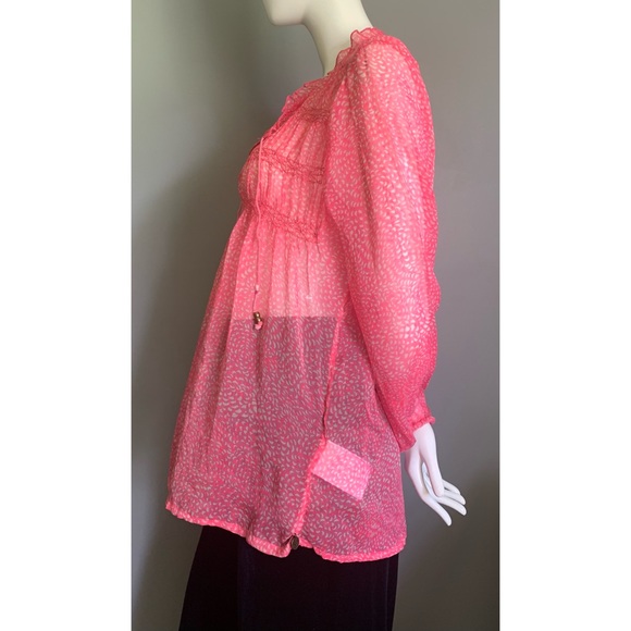 Roxy : sheer pink patterned top - Picture 7 of 16